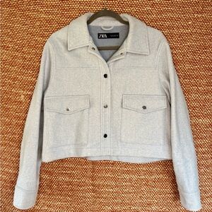 Zara Women's Light Blue Utility Jacket